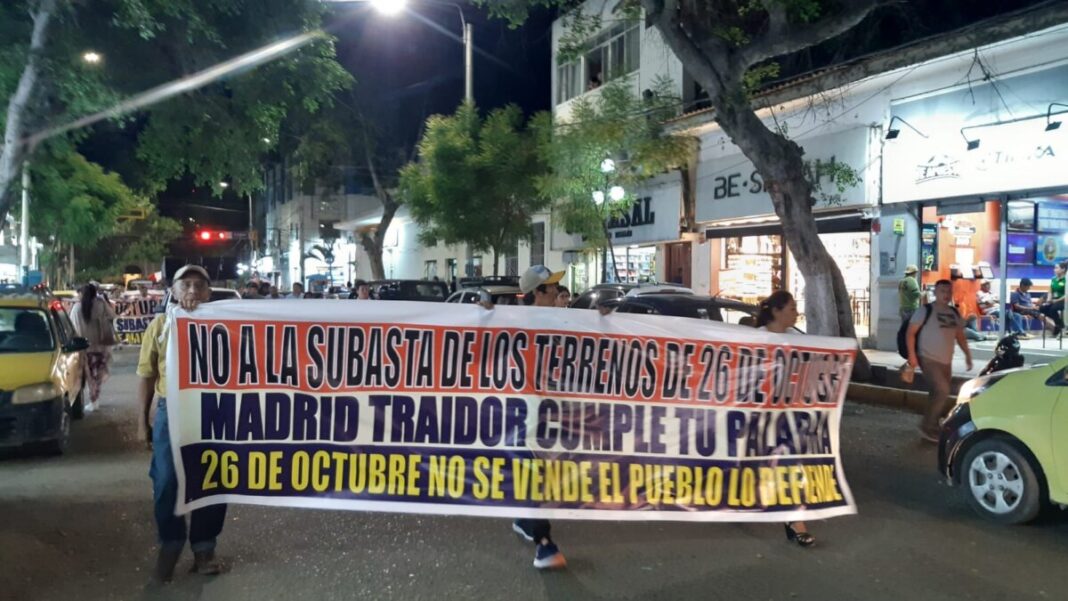 Veintiséis de Octubre: Convocan a plantón en contra de la subasta de 200 terrenos del distrito
