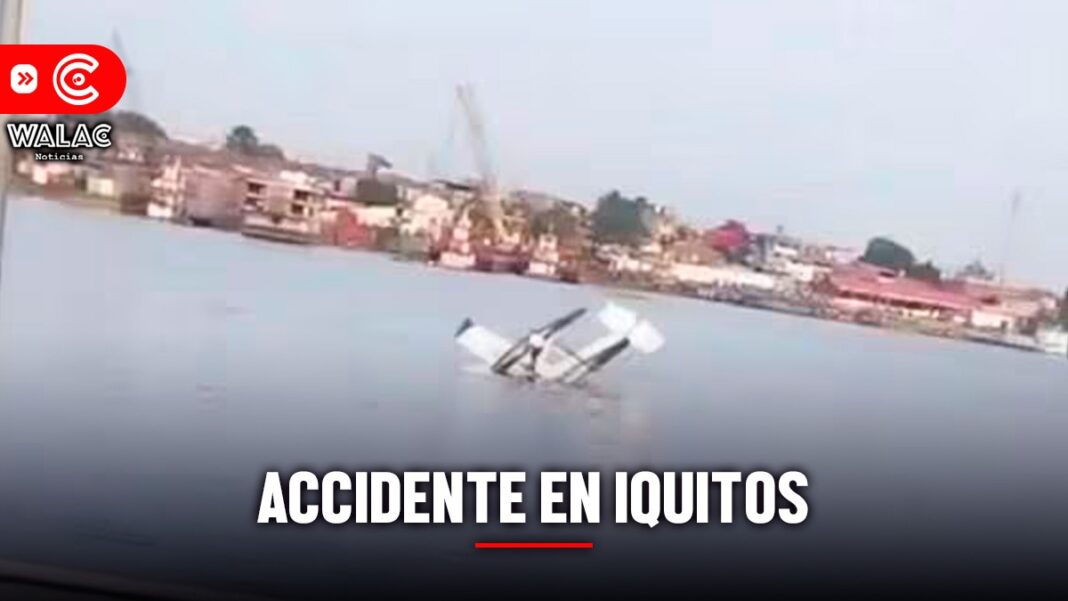 Accidente en Iquitos avioneta sufrió accidente al despegar y se hundió en río