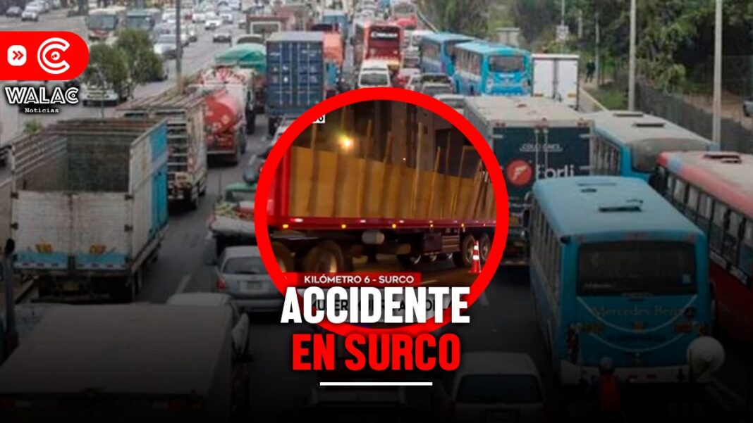 Accidente en Surco HOY genera gran congestionamiento en la Panamericana Sur