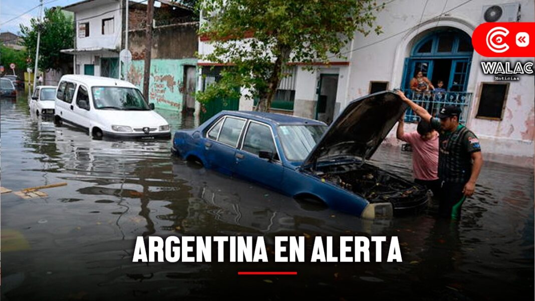 Argentina en alerta naranja lluvias provocan inundaciones en la capital