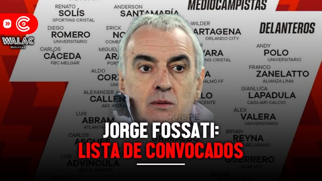 Jorge Fossati EN VIVO lista de convocados para amistosos de Perú en marzo 2024