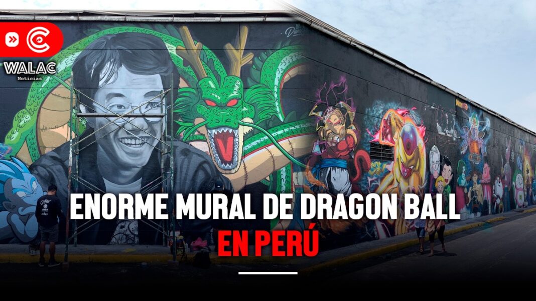 Lima enorme mural de Dragon Ball se realizó en homenaje a Akira Toriyama
