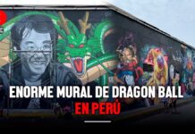Lima enorme mural de Dragon Ball se realizó en homenaje a Akira Toriyama