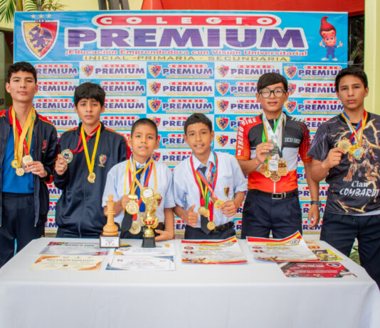 Estudiantes del colegio Premium destacan tras obtener numerosas medallas en distintos deportes