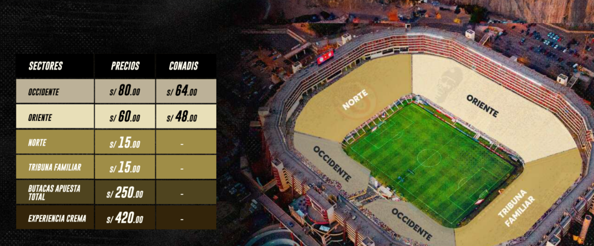 Entradas Universitario vs Alianza Atlético de Sullana 2024