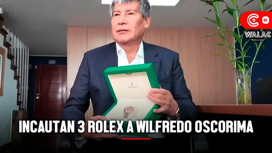 Incautan tres relojes Rolex de Wilfredo Oscorima durante diligencia de la Fiscalía