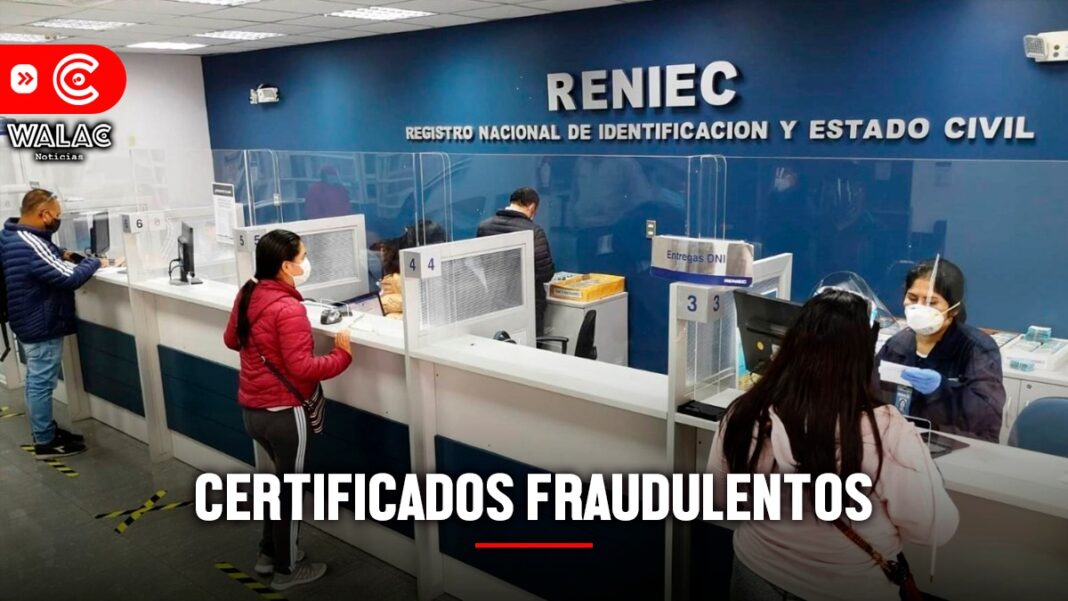Reniec detectó más de mil certificados de defunción falsos desde el 2020