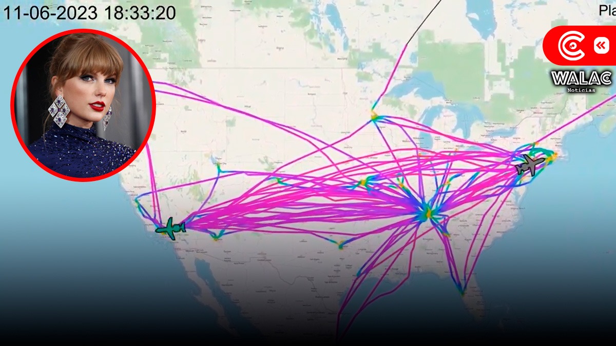 Así se vieron los viajes de Taylor Swift durante 2023