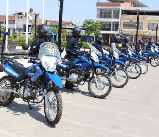 Tambogrande: refuerzan seguridad ciudadana con entrega de 10 motocicletas a centros poblados. Foto: Difusión.