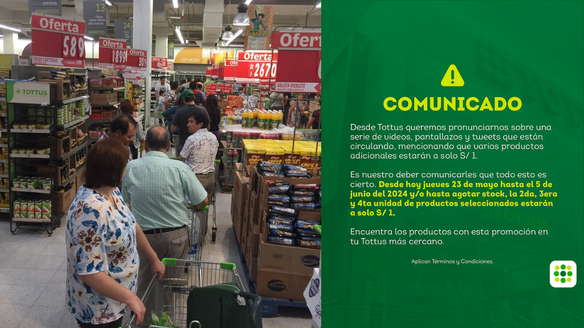 Promoción de productos en Tottus a 1 sol: ¿cómo acceder? Promoción de productos en Tottus a 1 sol: ¿cómo acceder?