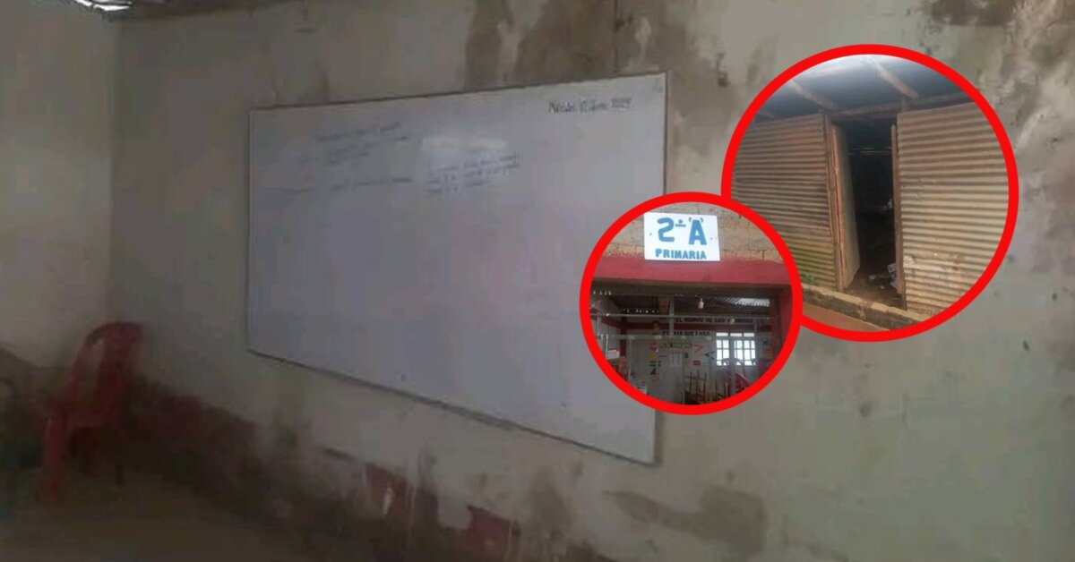 Ayabaca 400 estudiantes de Sapillica estudian en aulas adobe, calamina y triplay