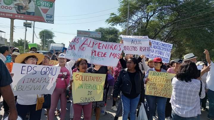 Castilla Vecinos tomaron las calles para protestar por la falta de agua
