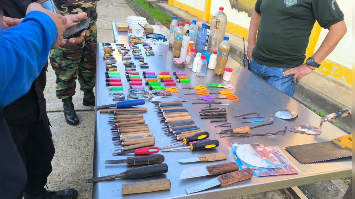 Incautan armas, celulares y números telefónicos en el Penal de Piura