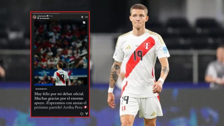 Oliver Sonne tras su debut oficial con Perú: "Muchas gracias por el enorme apoyo"