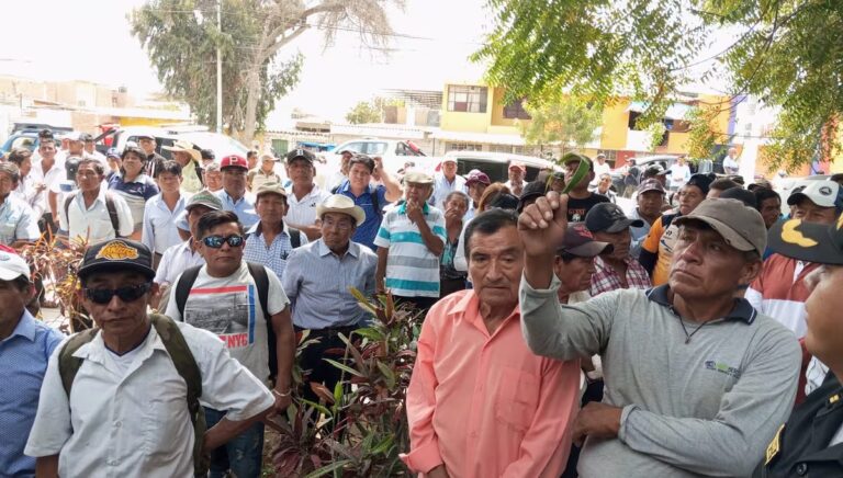 Agricultores de Cura Mori exigen la derogación de la Ley 31801, que regula a las organizaciones de usuarios de agua