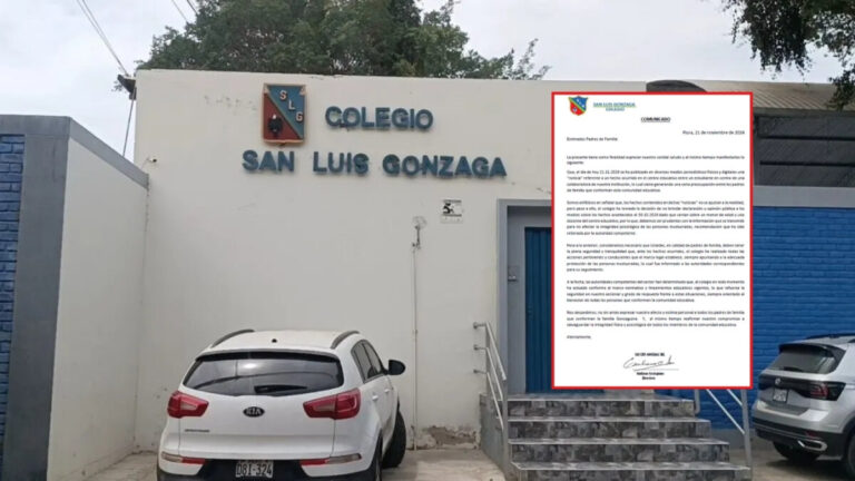 Piura: Colegio San Luis Gonzaga se pronuncia sobre incidente entre alumno y profesora