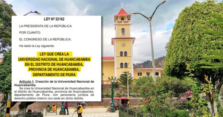 Publican ley que crea la Universidad Nacional de Huancabamba