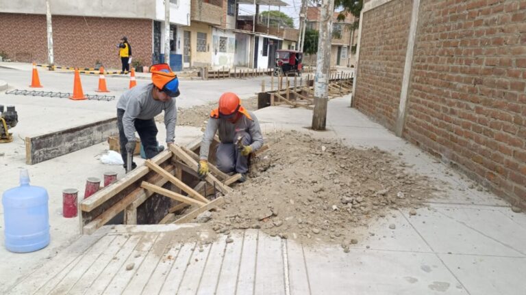 Construcción de pistas y veredas en La Primavera alcanza más del 90% de avance