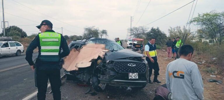 Accidente en la vía Piura-Chulucanas deja una víctima mortal y tres heridos