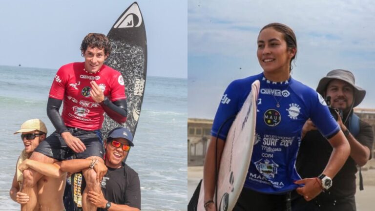 Los mancoreños Lucca Mesinas y Camila Sanday son los ganadores de la quinta fecha del Circuito Nacional de Surf