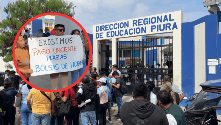 Piura: docentes contratados exigen el pago de sus sueldos