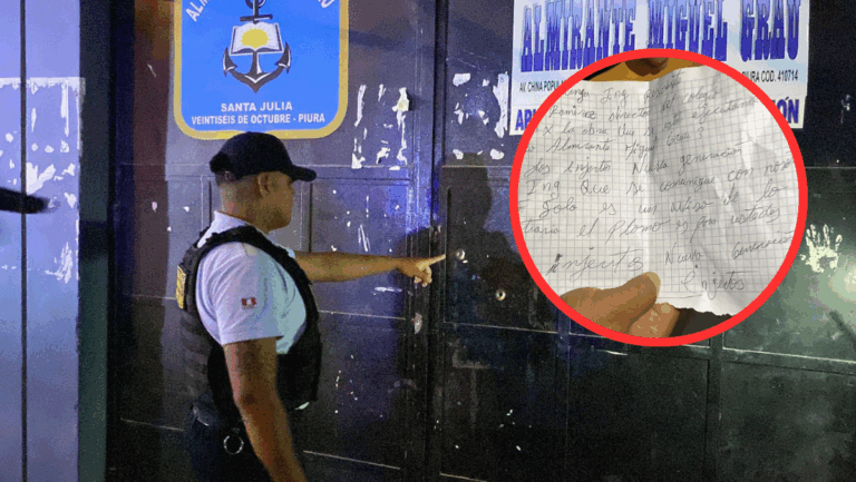 ¡De terror! Extorsionadores balean fachada de colegio en Piura y exigen pago de cupos