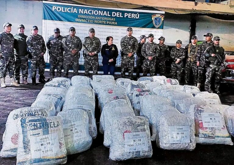 Incautan más de media tonelada de marihuana destinada al norte peruano
