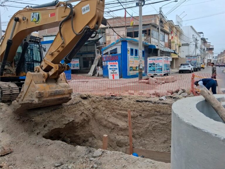 Piura: trabajos de alcantarillado en Av. Sullana con Jr. Ica culminarán en setiembre