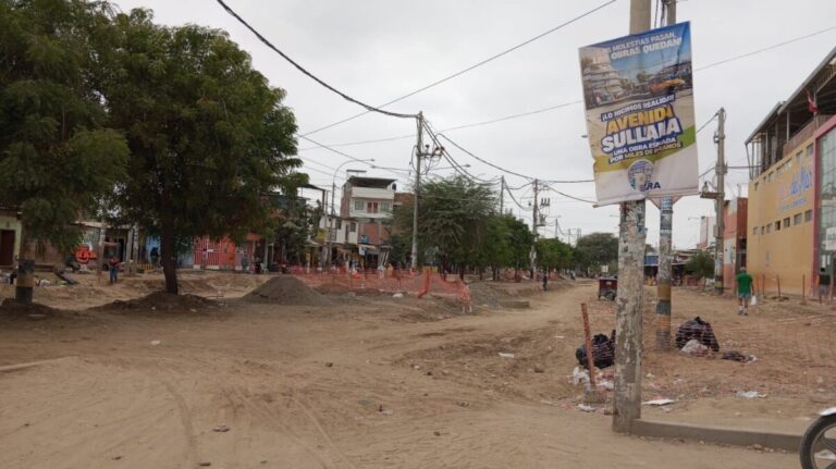 Comerciantes de Piura temen pérdidas económicas por retraso en obra de la avenida Sullana