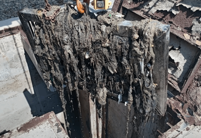 Retiran gran cantidad de basura en cámaras de bombeo Retiran gran cantidad de basura en cámaras de bombeo