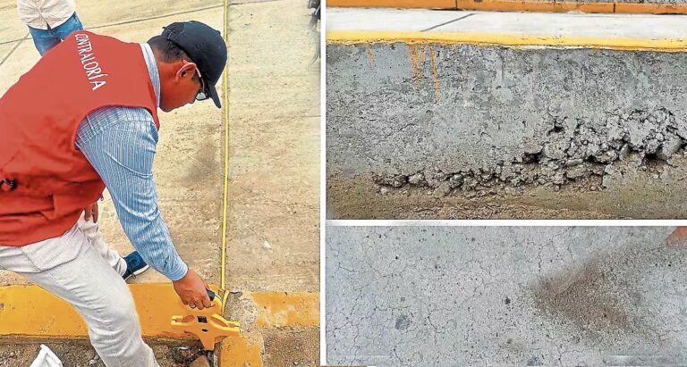Contraloría detecta grietas y deficiencias en obra de pistas y veredas en Sullana