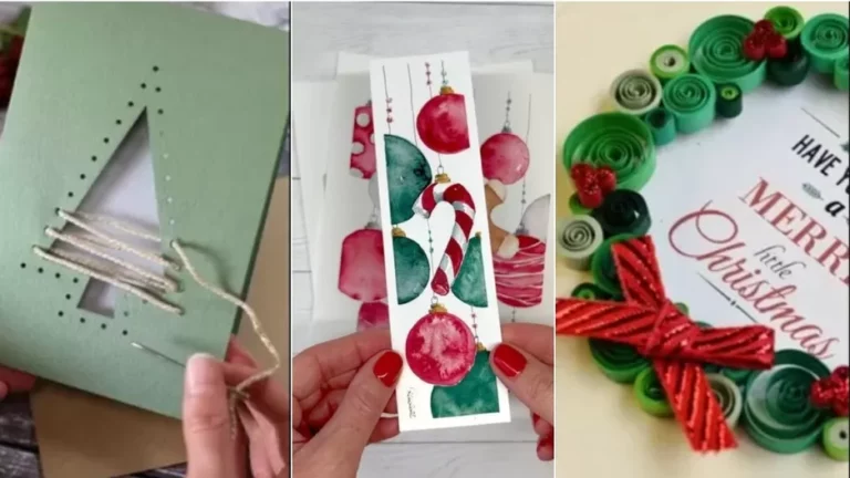 Ideas para hacer tarjetas de Navidad con materiales simples