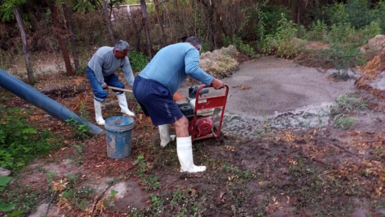 Reparación de la línea de impulsión del pozo N.º 4 en Chulucanas