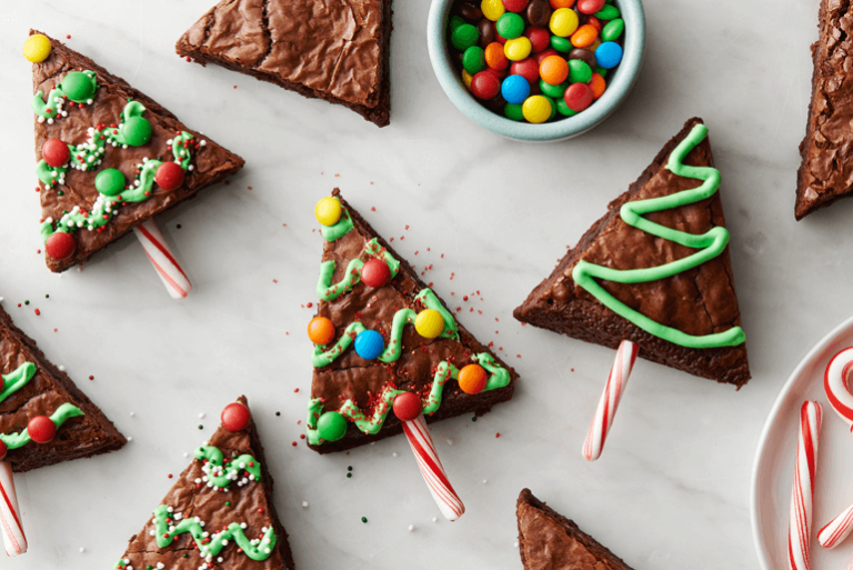 Receta fácil de brownie navideño sin gluten Receta fácil de brownie navideño sin gluten