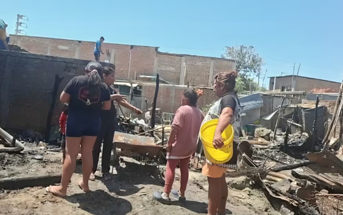Seis casas fueron consumidas por incendio en Sullana