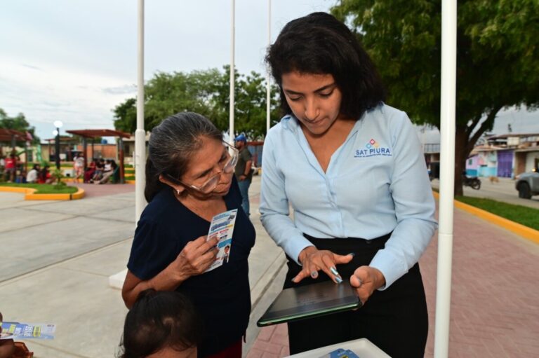 SAT Piura impulsa cultura tributaria en A.H. Mónica Zapata y resalta obras financiadas con aporte vecinal