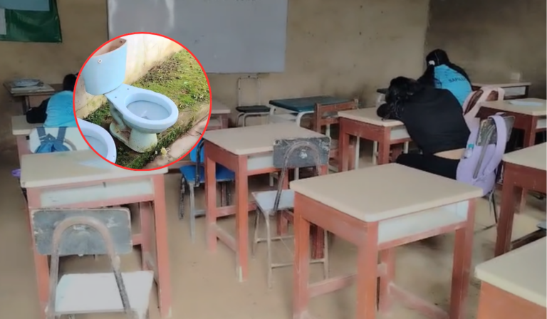 Además de la infraestructura deficiente, la escuela enfrenta un déficit de mobiliario.