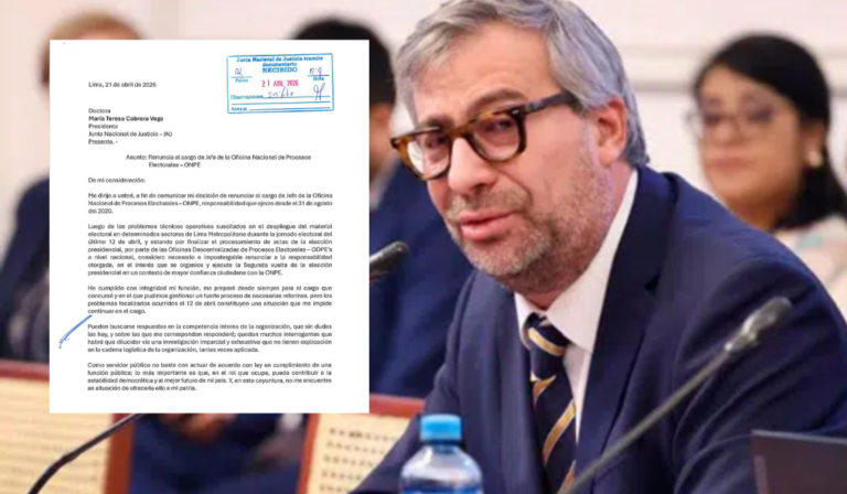 Corvetto señaló que su decisión responde a los problemas técnicos y operativos registrados durante la jornada electoral.