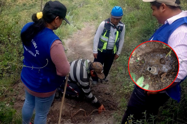Huancabamba: detectan conexiones clandestinas que desviaban agua hacia cultivos privados, en barrio Ramón Castilla