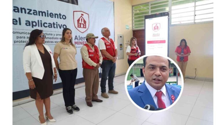 AlertaMinedu llega a Piura, pero autoridades advierten limitaciones para ejecutar obras preventivas ante Fenómeno El Niño El ministro Jorge Marticorena presentó en Piura AlertaMinedu, una plataforma que permitirá a directores reportar riesgos y coordinar acciones ante posibles impactos del fenómeno El Niño.