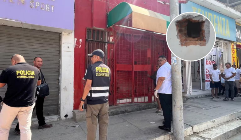 Delincuentes realizan tres forados y roban más de S/ 100 mil de una casa de cambio en Sullana Los delincuentes forzaron la bóveda para sustraer el dinero que se encontraba guardado.