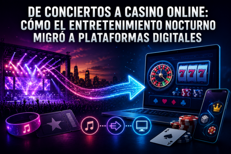 De conciertos a casino online: cómo el entretenimiento nocturno migró a plataformas digitales