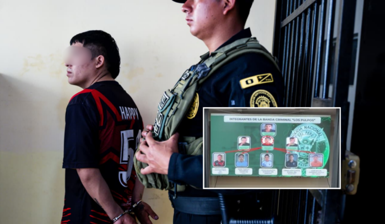 Trujillo: PNP libera a comerciante de oro secuestrado y detiene a cinco presuntos integrantes de «Los Pulpos» Arriola señaló que las investigaciones continúan para determinar la participación de cada uno de los intervenidos y ubicar a otros posibles involucrados. Foto: Mininter.