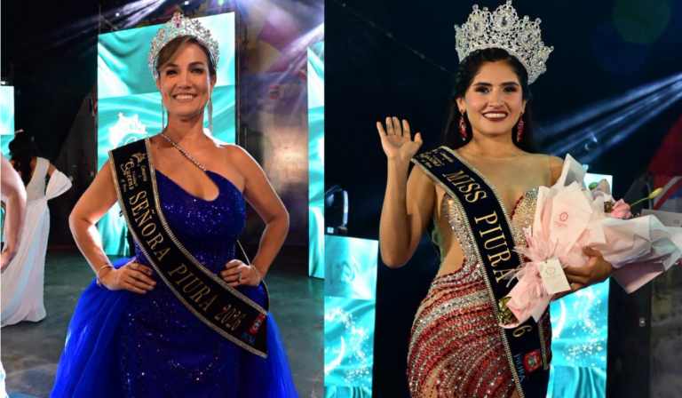 María Fernanda Chunga Zevallos es coronada Miss Piura 2026 y Karen Bel Olavarría, Señora Piura 2026 El certamen de belleza se realizó en la Concha Acústica del parque Miguel Cortés.