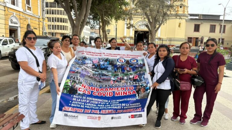 Más de 2000 trabajadores CAS COVID exigen pagos y cumplimiento de normativas Más de 2000 trabajadores CAS COVID exigen pagos y cumplimiento de normativas